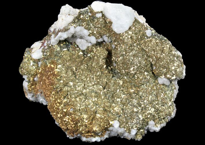 Pyrite On Calcite - El Hammam Mine, Morocco #80725